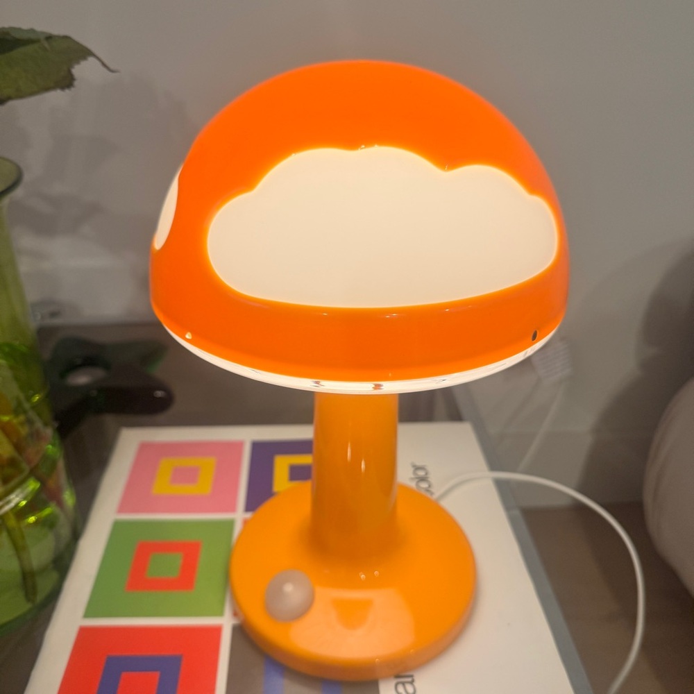 Vintage IKEA Cloud Table Lamp Skojig Orange Mushroom Lamp